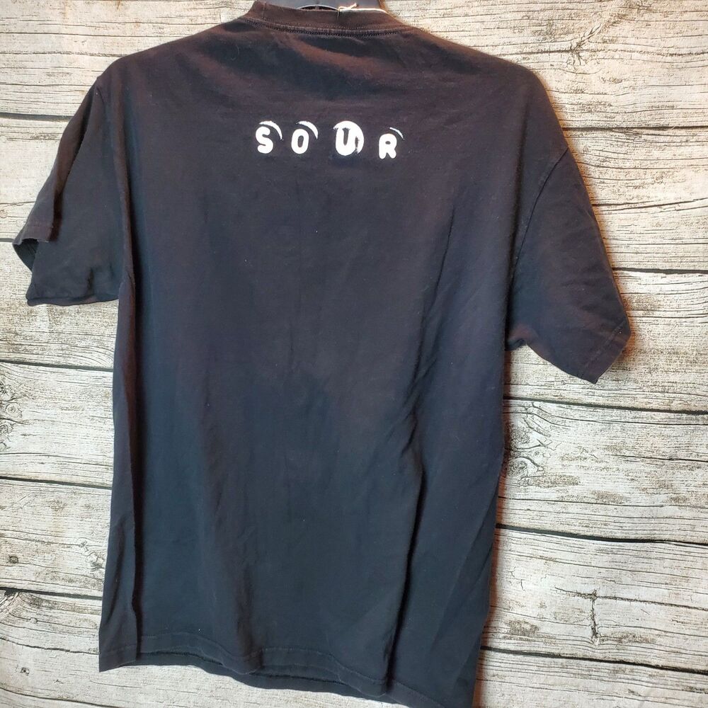 Juniors Olivia Rodrigo Sour Tour 2022 Graphic T-shirt Large Black Music - Picture 4 of 5
